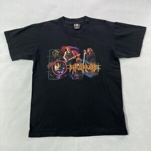 Vintage Def Leppard Shirt‎ Mens Large Black Euphoria 2000 Tour Rock Band 2000s